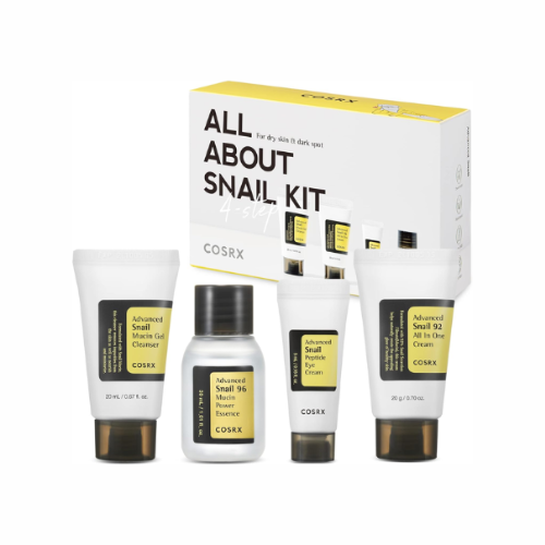 كوزركس مجموعة العناية بميوسين الحلزون 4 خطوات لترطيب وتجديد وإشراقة البشرة | COSRX All About Snail Kit (4 Steps)