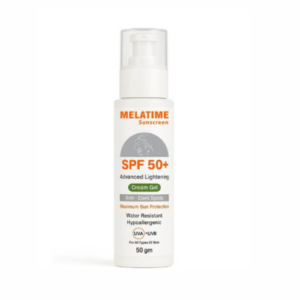 ميلا تايم واقي شمس SPF 50+ للتفتيح المتقدم ومكافحة التصبغات – 50 جم | Melatime Sunscreen SPF 50+ Advanced Lightening 50g