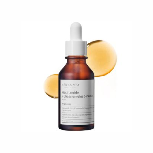 ماري آند ماي سيروم نياسيناميد + شينوميليس سينينسيس لتنقية وتوحيد البشرة – 30 مل | MARY & MAY Niacinamide + Chaenomeles Sinensis Serum 30ml