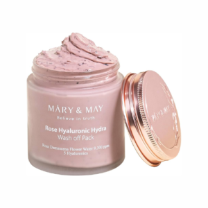 ماري آند ماي ماسك روز هيالورونيك فيجان – مرطب ومنعش للبشرة – 125 جم | Mary & May Vegan Rose Hyaluronic Hydra Wash Off Pack 125g