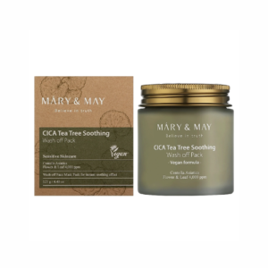 ماري آند ماي ماسك سيكا شاي شجرة لتهدئة البشرة وتنقية المسام – 125 جم | Mary&May CICA TeaTree Soothing Wash Off Pack 125g