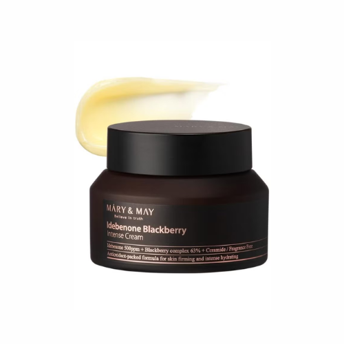 ماري آند ماي إيديبيـنون بلاك بيري كريم إنسنس للعناية المكثفة – 70 جم | MARY & MAY Idebenone Blackberry Intense Cream 70g